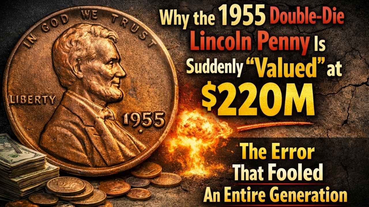 Why the 1955 Double-Die Lincoln Penny Is Suddenly “Valued” at $220M — The Error That Fooled an Entire Generation